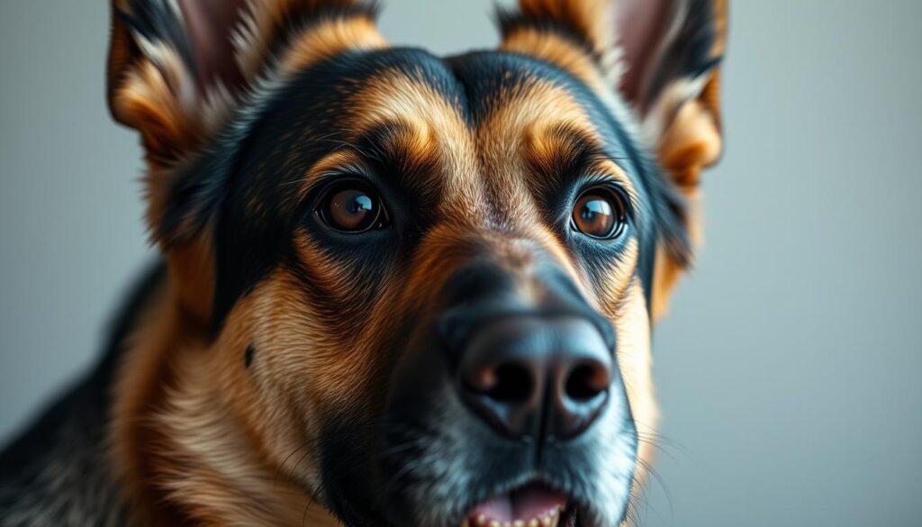 German Shepherd facial features