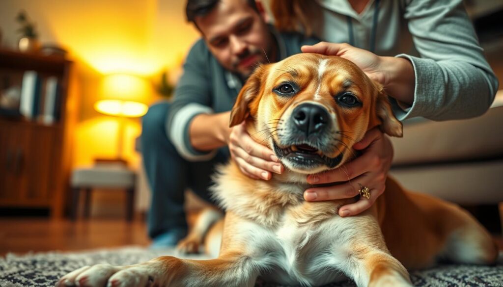 how to help a dog in distress